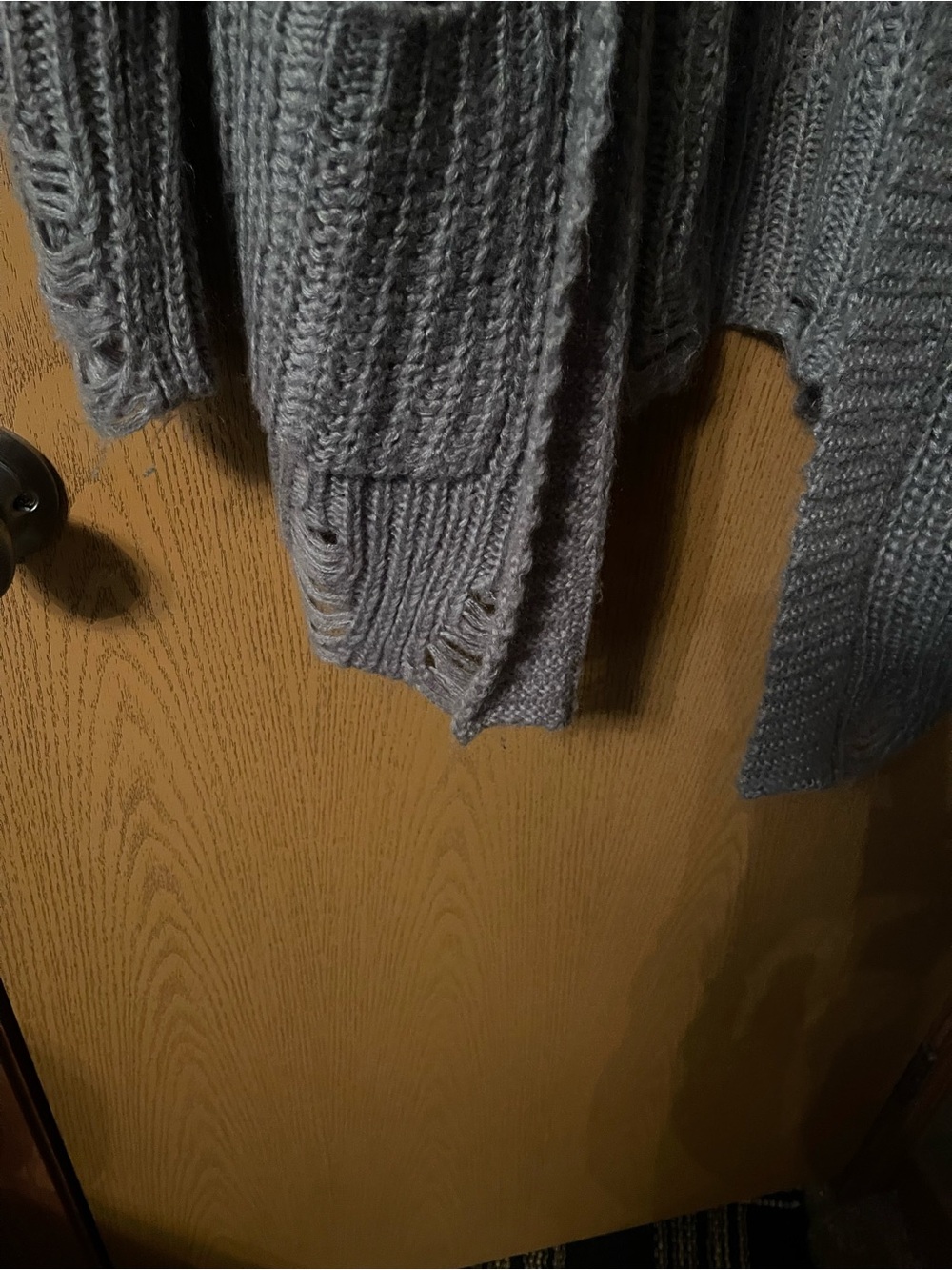 BKE Gray Open-Front Ribbed Cardigan - Picture 3 of 4